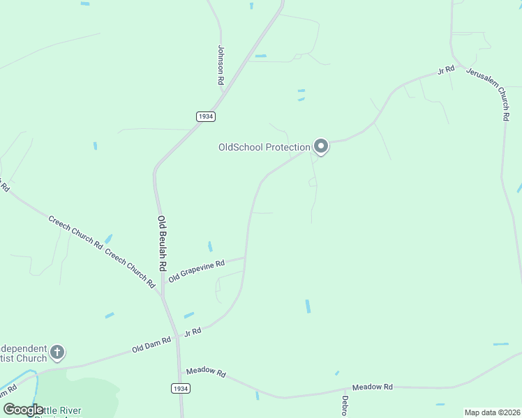 map of restaurants, bars, coffee shops, grocery stores, and more near 2158 Junior Road in Kenly