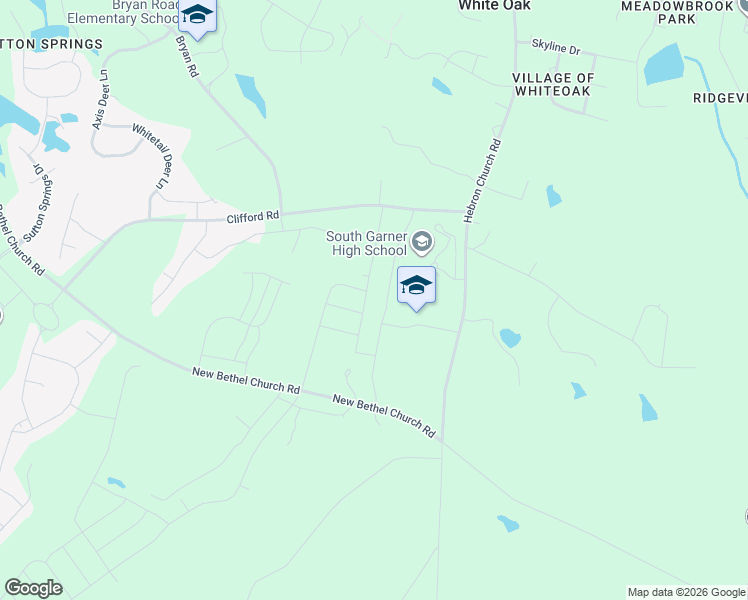 map of restaurants, bars, coffee shops, grocery stores, and more near 8228 Hebron Church Road in Garner