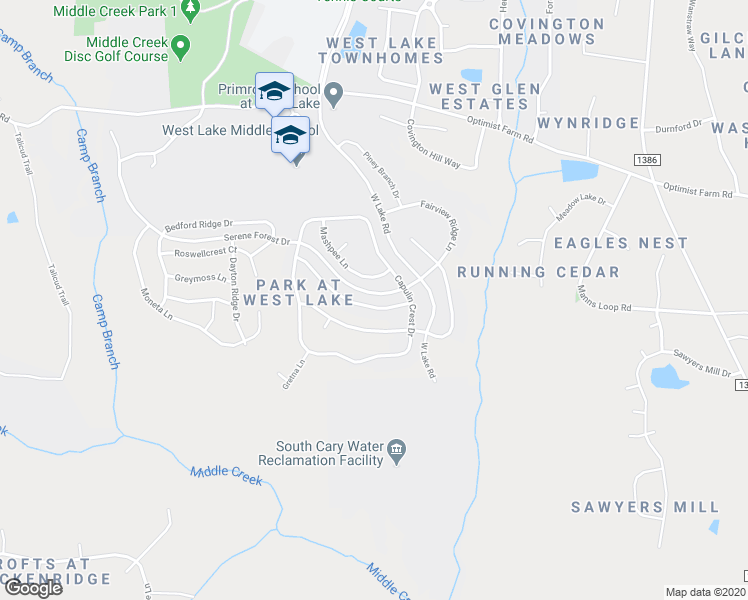 map of restaurants, bars, coffee shops, grocery stores, and more near 5120 Dove Forest Lane in Apex