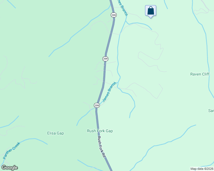 map of restaurants, bars, coffee shops, grocery stores, and more near 10292 Rush Fork Road in Clyde