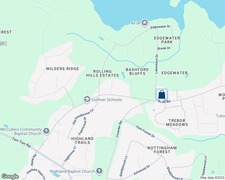 map of restaurants, bars, coffee shops, grocery stores, and more near 413 Rand Road in Raleigh