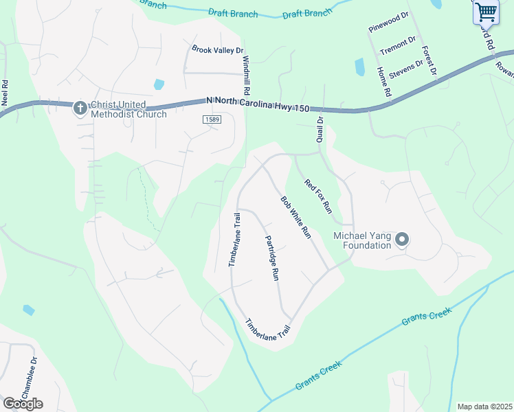 map of restaurants, bars, coffee shops, grocery stores, and more near 720 Timberlane Trail in Salisbury