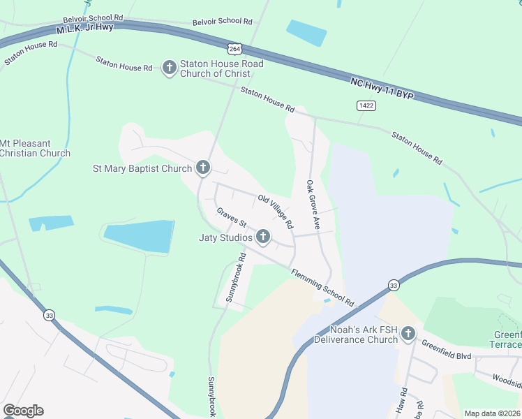 map of restaurants, bars, coffee shops, grocery stores, and more near 2204 Gunston Court in Greenville