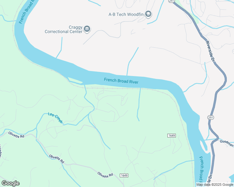 map of restaurants, bars, coffee shops, grocery stores, and more near 34 River Run in Asheville