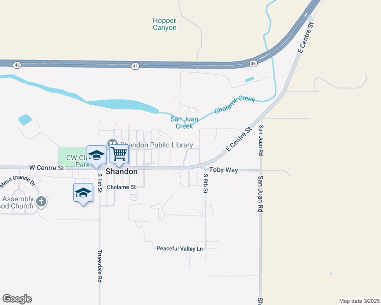 map of restaurants, bars, coffee shops, grocery stores, and more near 172 Calle Carmelita in Shandon