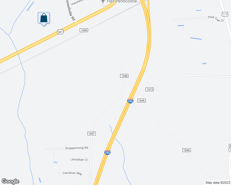 map of restaurants, bars, coffee shops, grocery stores, and more near 5689 Wellons Court in Wilson