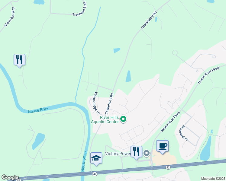 map of restaurants, bars, coffee shops, grocery stores, and more near 37 Stewarts Knob Drive in Clayton