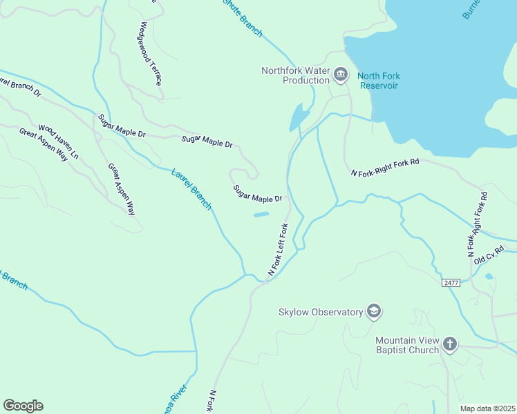 map of restaurants, bars, coffee shops, grocery stores, and more near 99999 Sugar Maple Drive in Black Mountain