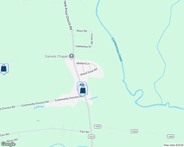 map of restaurants, bars, coffee shops, grocery stores, and more near 4715 Wood Duck Road in Wilson