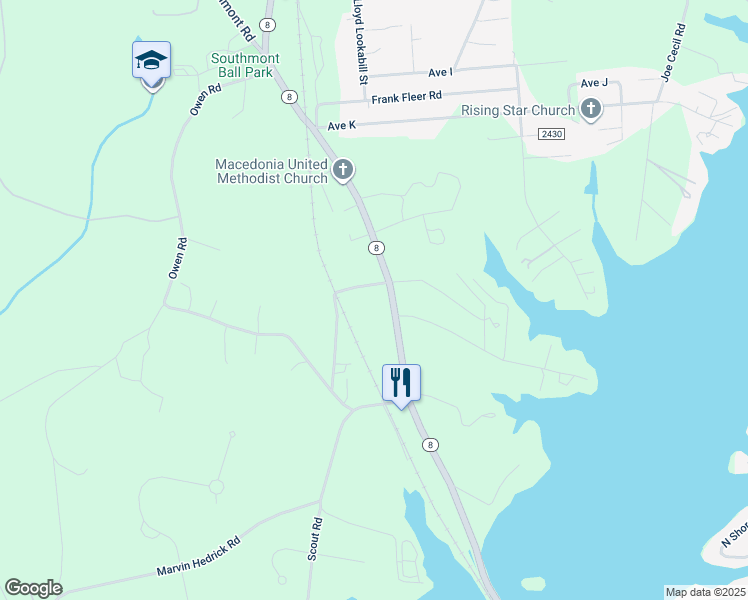 map of restaurants, bars, coffee shops, grocery stores, and more near North Carolina 8 in Lexington
