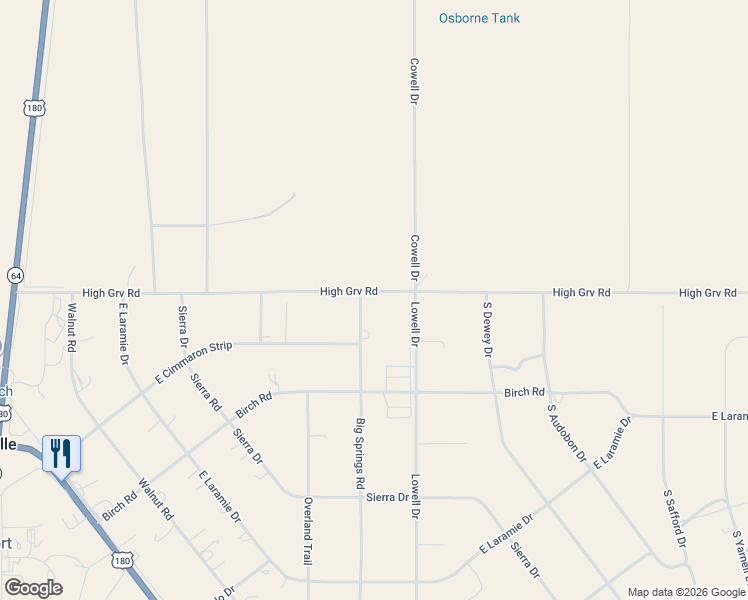 map of restaurants, bars, coffee shops, grocery stores, and more near 83 Big Springs Road in Williams