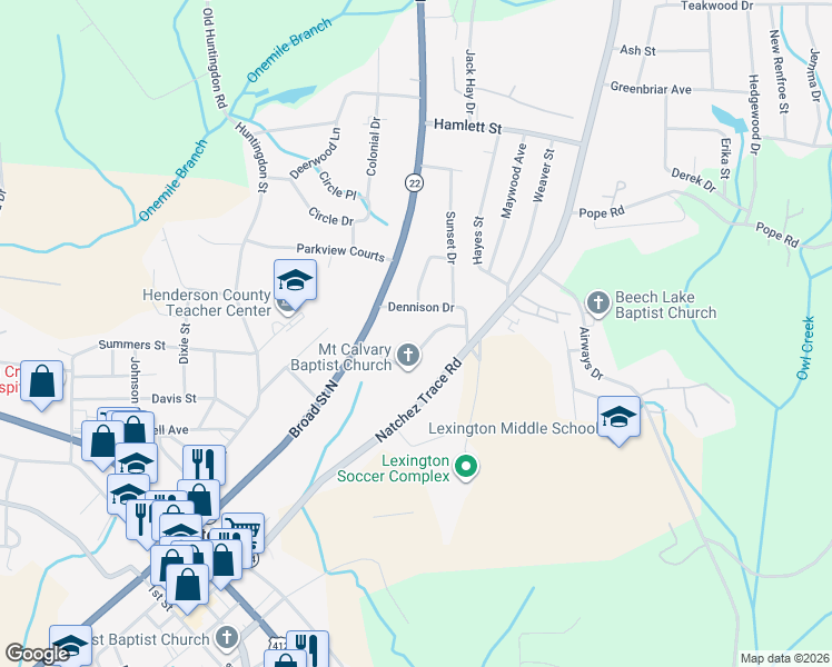map of restaurants, bars, coffee shops, grocery stores, and more near 68 Brown Street in Lexington