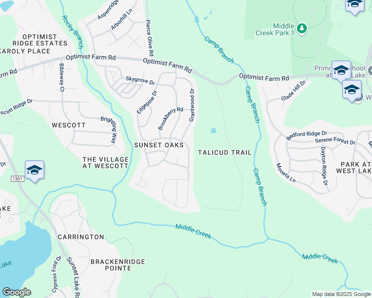 map of restaurants, bars, coffee shops, grocery stores, and more near 709 Streamwood Drive in Holly Springs