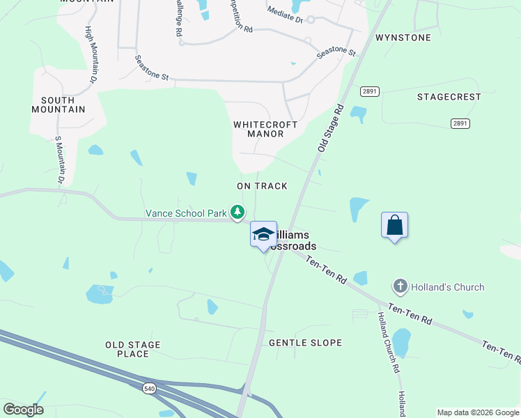 map of restaurants, bars, coffee shops, grocery stores, and more near 4317 On Track Road in Raleigh
