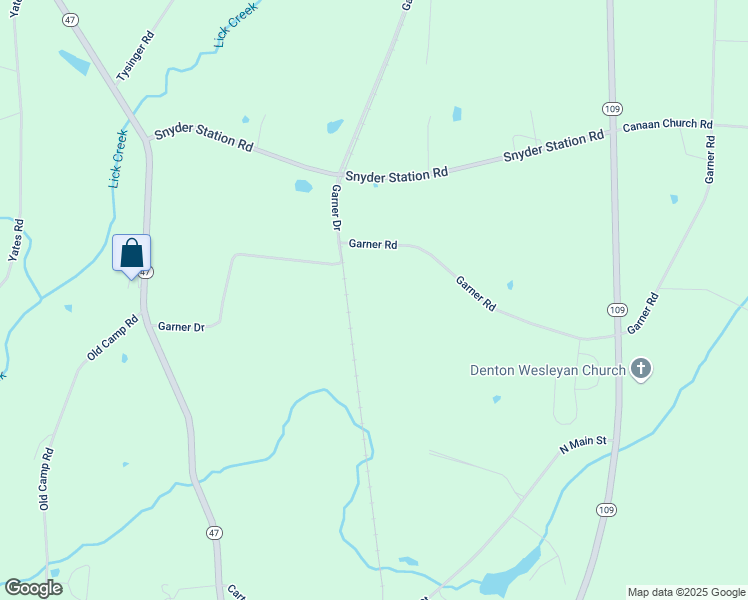 map of restaurants, bars, coffee shops, grocery stores, and more near 188 Garner Road in Denton