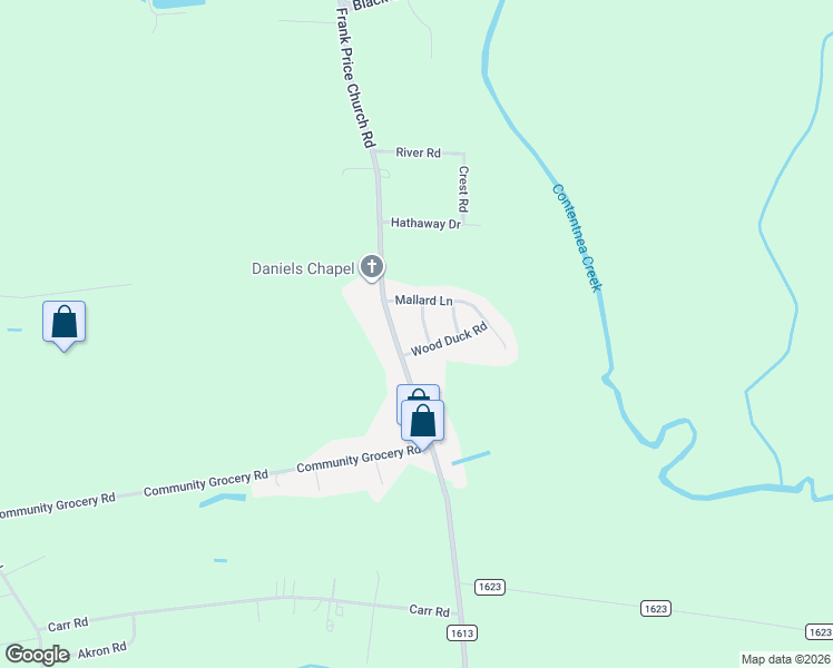 map of restaurants, bars, coffee shops, grocery stores, and more near 4808 Green Wing Rd in Wilson