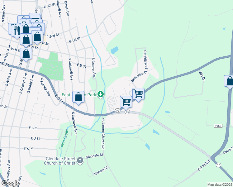 map of restaurants, bars, coffee shops, grocery stores, and more near 1348 Muntz Drive in Newton