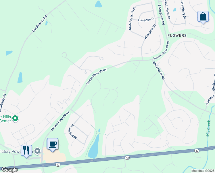 map of restaurants, bars, coffee shops, grocery stores, and more near 59 Fireweed Place in Clayton