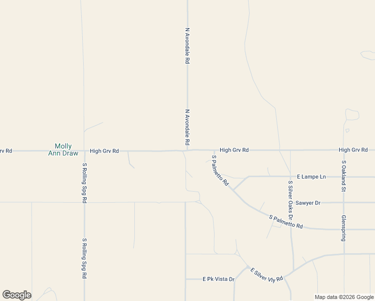 map of restaurants, bars, coffee shops, grocery stores, and more near High Grove Road in Valle