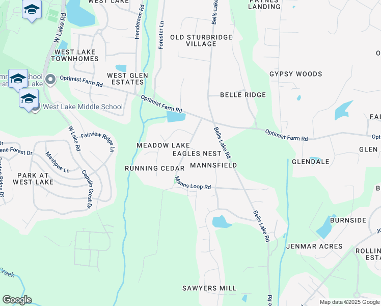 map of restaurants, bars, coffee shops, grocery stores, and more near 8537 Manns Loop Road in Apex