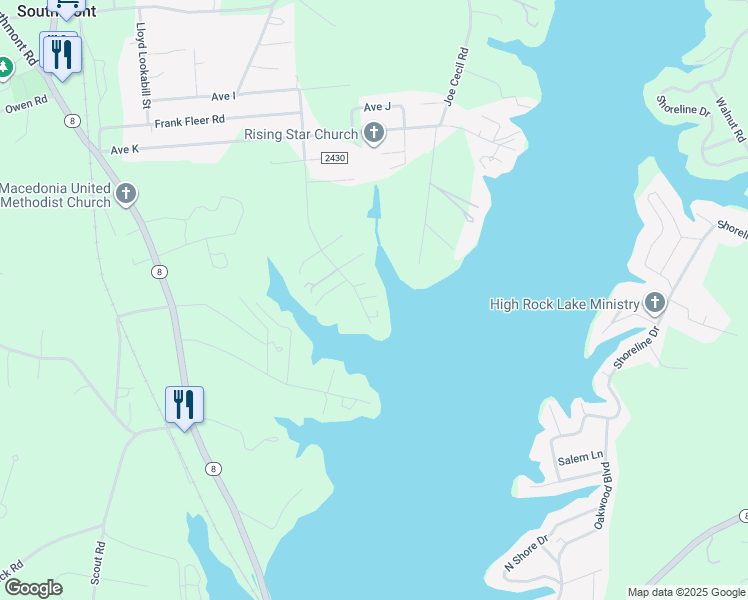 map of restaurants, bars, coffee shops, grocery stores, and more near 659 Robert Hargrave Road in Lexington