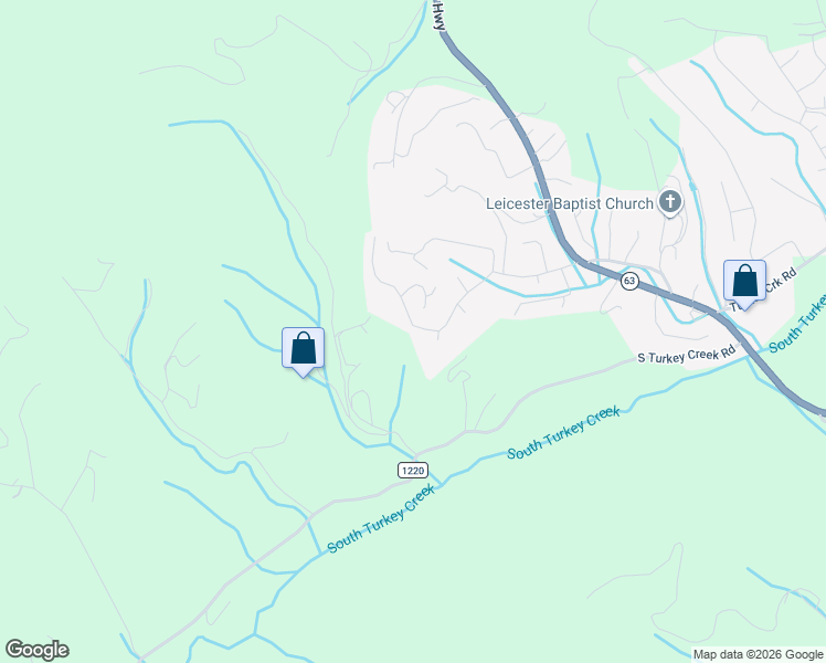 map of restaurants, bars, coffee shops, grocery stores, and more near 46 Misty Ridge Lane in Leicester
