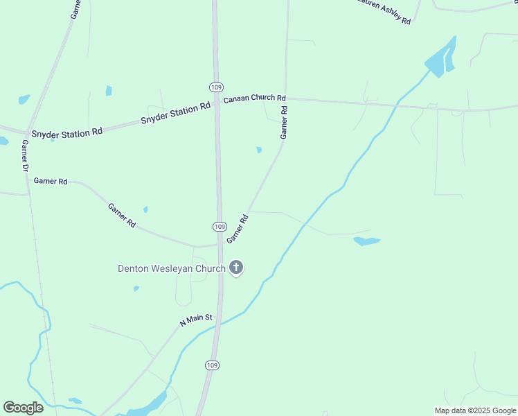map of restaurants, bars, coffee shops, grocery stores, and more near 1032 Garner Road in Denton