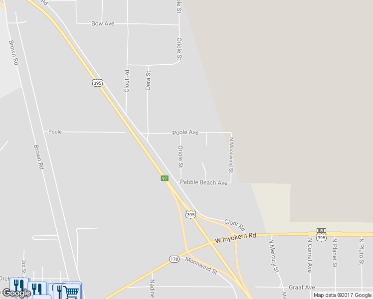 map of restaurants, bars, coffee shops, grocery stores, and more near 2004 Oriole Street in Inyokern