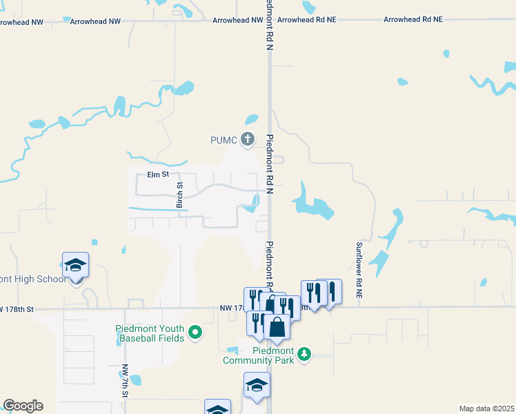 map of restaurants, bars, coffee shops, grocery stores, and more near 52 Cypress Street in Piedmont