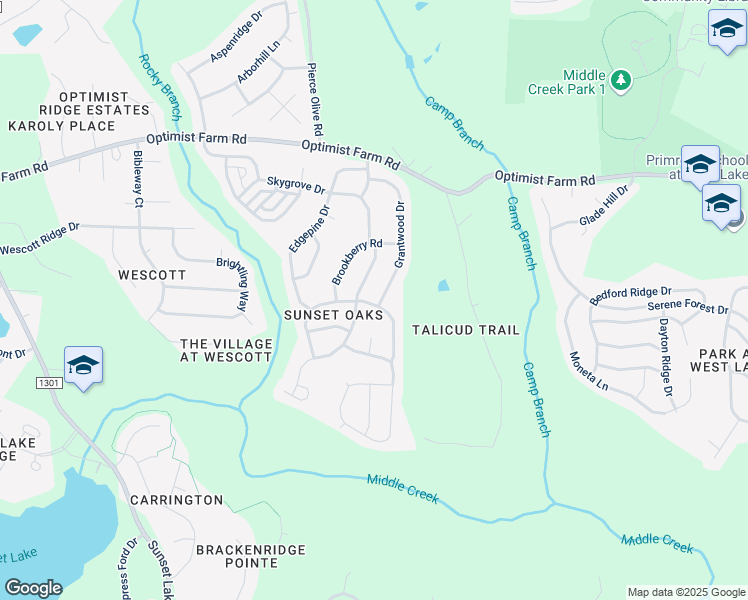 map of restaurants, bars, coffee shops, grocery stores, and more near 100 Grantwood Drive in Holly Springs