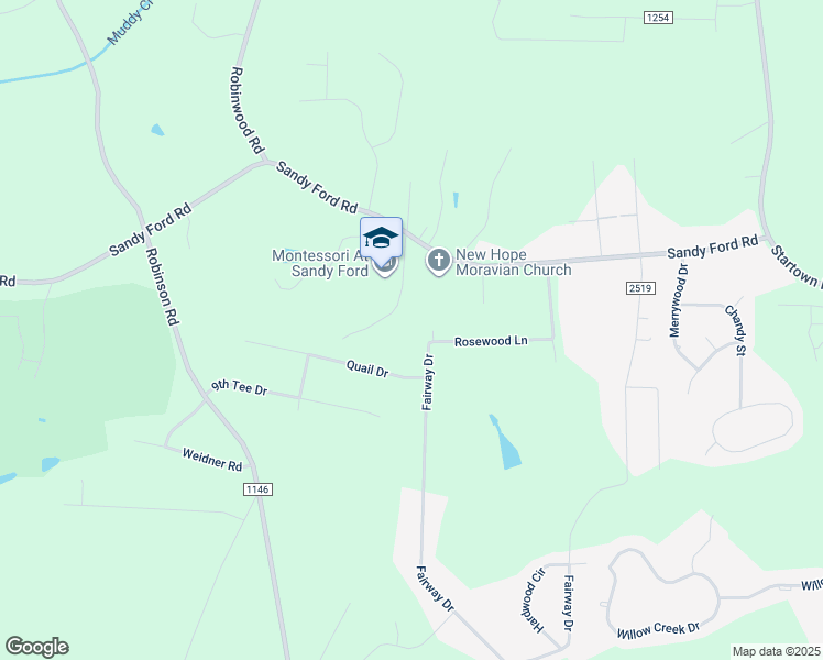 map of restaurants, bars, coffee shops, grocery stores, and more near 2918 Rosewood Lane in Newton