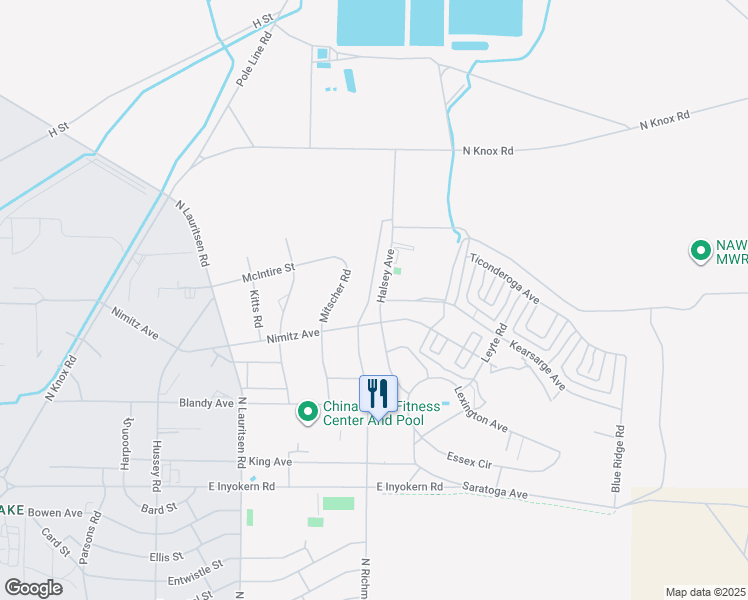 map of restaurants, bars, coffee shops, grocery stores, and more near 1924 North Richmond Road in Ridgecrest
