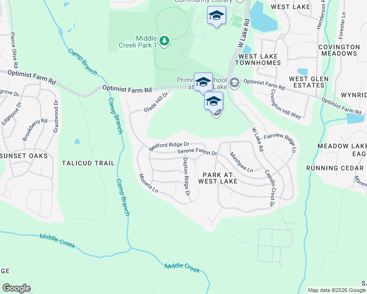 map of restaurants, bars, coffee shops, grocery stores, and more near 7241 Bedford Ridge Drive in Apex