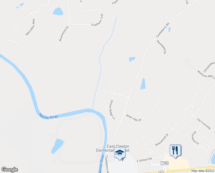 map of restaurants, bars, coffee shops, grocery stores, and more near 34 Pamela Lane in Clayton
