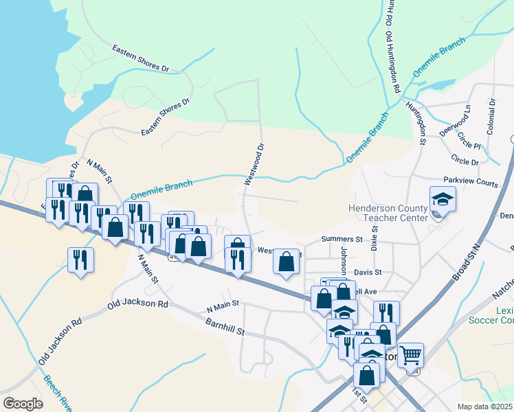 map of restaurants, bars, coffee shops, grocery stores, and more near in Lexington