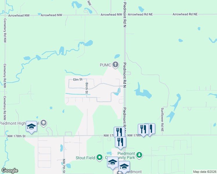map of restaurants, bars, coffee shops, grocery stores, and more near 139 Cypress Street in Piedmont