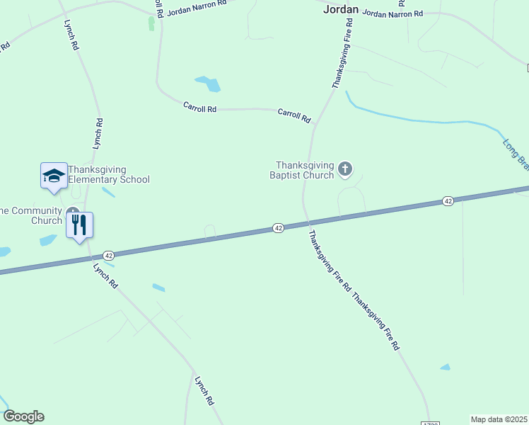 map of restaurants, bars, coffee shops, grocery stores, and more near 6469 North Carolina 42 in Selma