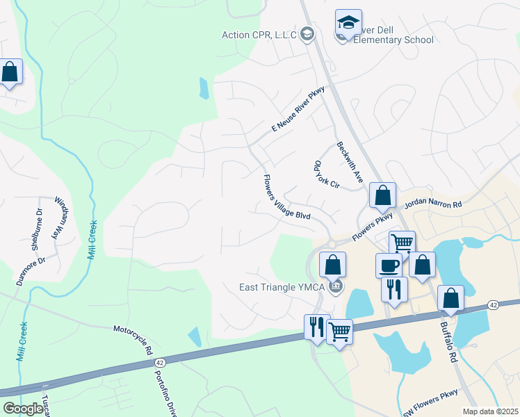 map of restaurants, bars, coffee shops, grocery stores, and more near 82 Somers Lane in Clayton