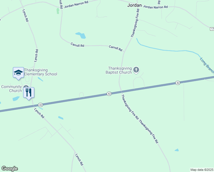 map of restaurants, bars, coffee shops, grocery stores, and more near 6469 North Carolina 42 in Selma