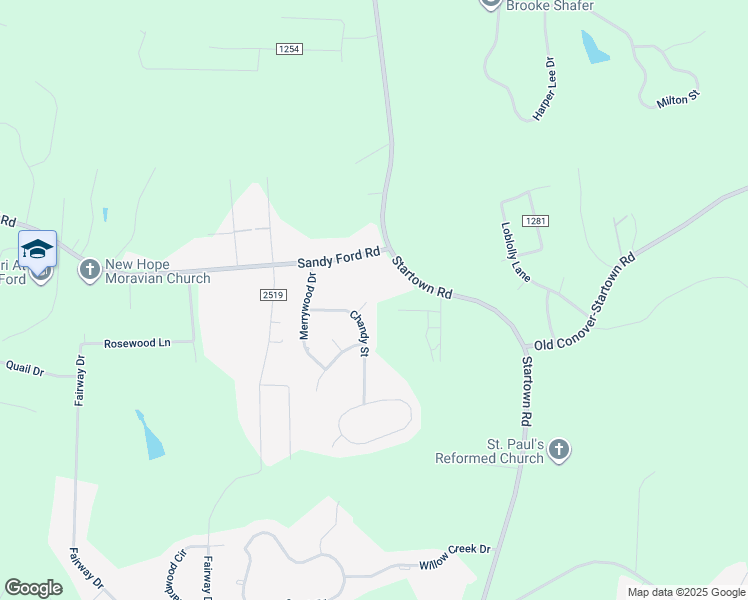 map of restaurants, bars, coffee shops, grocery stores, and more near 1018 Thistle Court in Newton