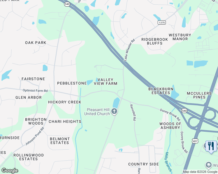 map of restaurants, bars, coffee shops, grocery stores, and more near 4208 Pleasant View Drive in Apex