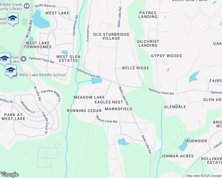 map of restaurants, bars, coffee shops, grocery stores, and more near 8509 Manns Loop Road in Apex
