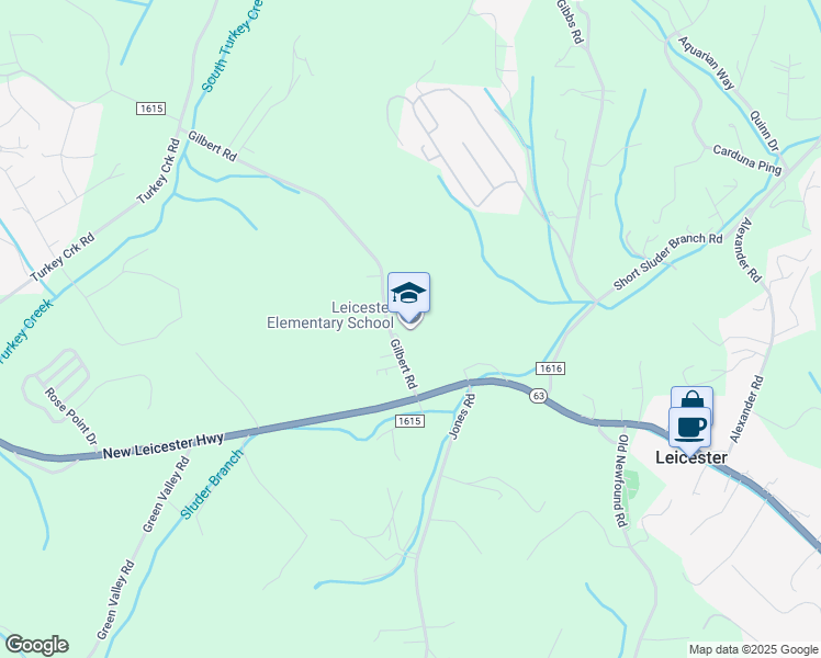 map of restaurants, bars, coffee shops, grocery stores, and more near 31 Gilbert Road in Leicester