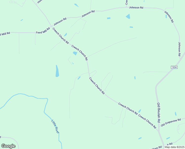 map of restaurants, bars, coffee shops, grocery stores, and more near 722 Creech Church Road in Kenly