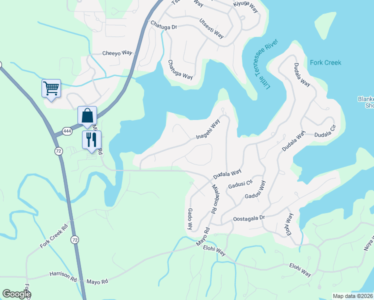 map of restaurants, bars, coffee shops, grocery stores, and more near 125 Inagehi Way in Loudon