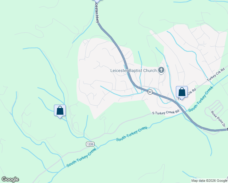 map of restaurants, bars, coffee shops, grocery stores, and more near 2 Misty Ridge Lane in Leicester