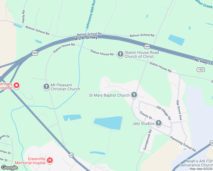 map of restaurants, bars, coffee shops, grocery stores, and more near 1648-1698 Duce Drive in Greenville