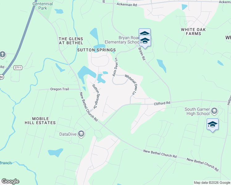 map of restaurants, bars, coffee shops, grocery stores, and more near 1709 Clifford Road in Garner