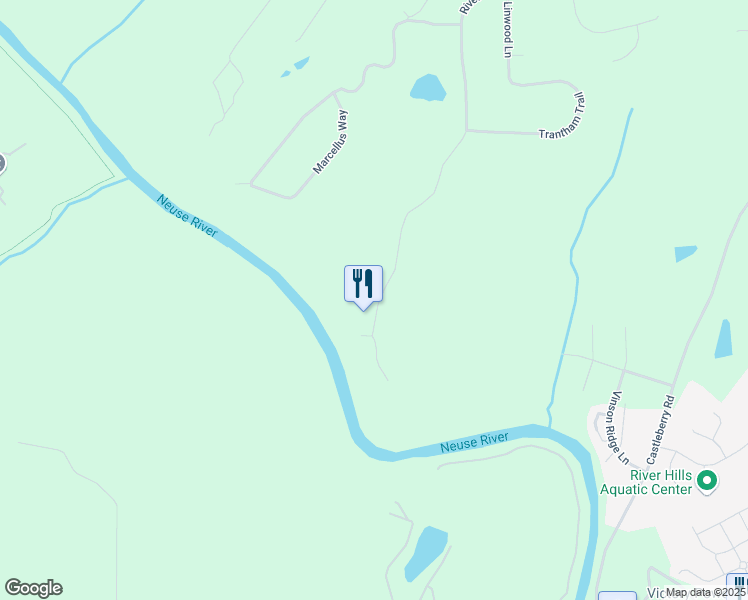 map of restaurants, bars, coffee shops, grocery stores, and more near 748 Riverwood Drive in Clayton
