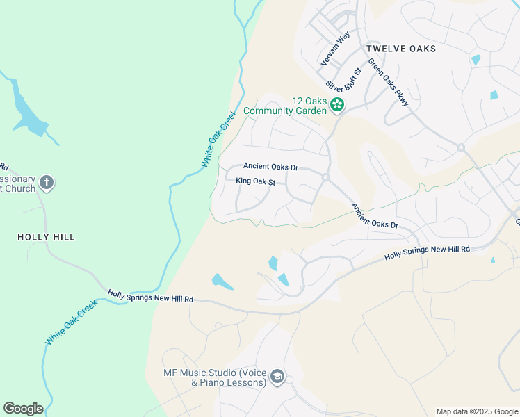 map of restaurants, bars, coffee shops, grocery stores, and more near 204 Climbing Tree Trail in Holly Springs